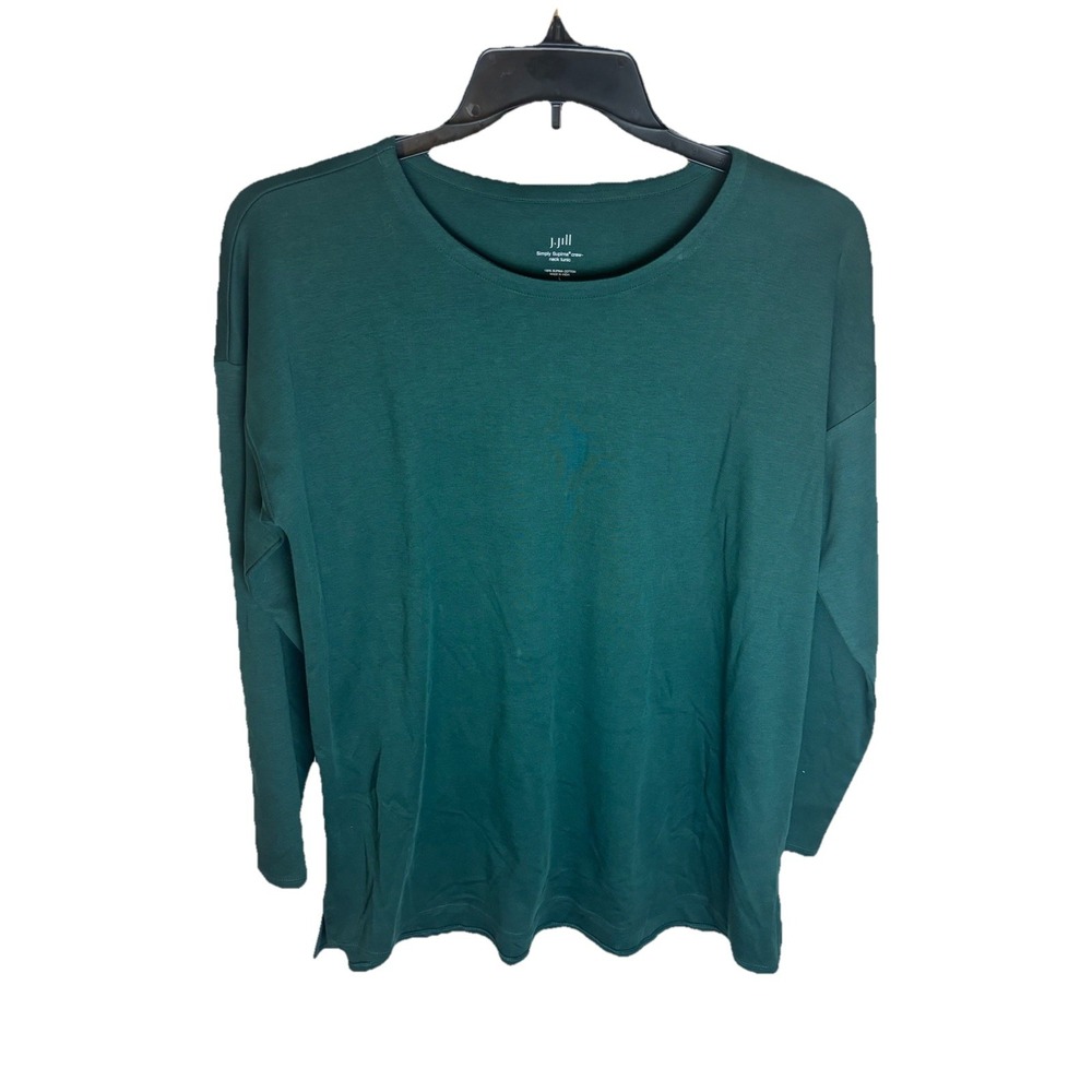 J. Jill Women's Size Large EverGreen Simply Supima Crew Neck Tunic Top NWT